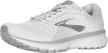brooks ghost oyster alloy white women's shoes logo