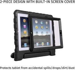 img 1 attached to Protective Kids Case for iPad 2 3 4 | Shockproof Bumper, Handle & Screen Protector