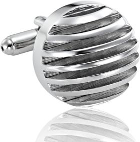 img 3 attached to 🔵 Stainless Steel Half Sphere Cufflinks by Urban Jewelry