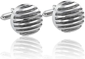 img 2 attached to 🔵 Stainless Steel Half Sphere Cufflinks by Urban Jewelry