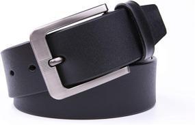 img 3 attached to 👔 Enhance Your Wardrobe with Classic Stitched Width Regular Men's Belts