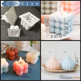 img 1 attached to LIHOME 3 DIY Bubble Candle Moulds - Silicone Candle Molds for Creative Candle Making and Handicrafts