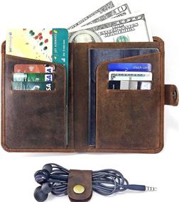 img 3 attached to 🛂 AurDo Защитный паспортный футляр из кожи: идеальный спутник для безопасных и стильных путешественников