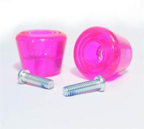 img 2 attached to VNAKER PU Rubber Roller Skate Toe Stoppers - 1 Pair with Screws