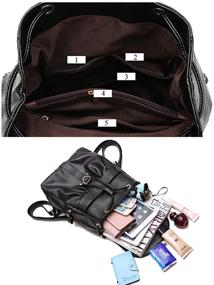 img 1 attached to Stylish Leather Rucksack: KARRESLY Women's Handbags & Wallets in Fashionable Backpack Design