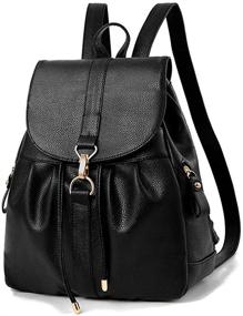 img 4 attached to Stylish Leather Rucksack: KARRESLY Women's Handbags & Wallets in Fashionable Backpack Design