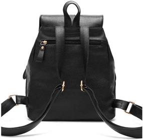 img 2 attached to Stylish Leather Rucksack: KARRESLY Women's Handbags & Wallets in Fashionable Backpack Design