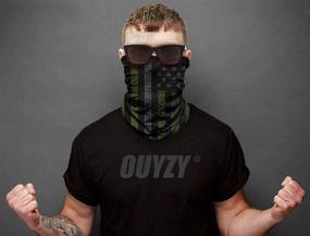 img 2 attached to OUYZY Breathable Neck Gaiter Face Mask Scarf Cover Sun Bandanas for Men - Ideal for Fishing