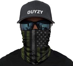 img 4 attached to OUYZY Breathable Neck Gaiter Face Mask Scarf Cover Sun Bandanas for Men - Ideal for Fishing