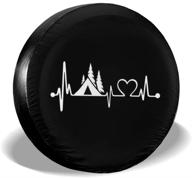 camping love heartbeat spare tire cover waterproof dust-proof uv sun wheel tire cover fit for jeep logo