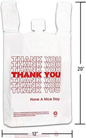 img 2 attached to 🛍️ Premium Quality Thank Bags: Reusable Plastic Grocery Solution