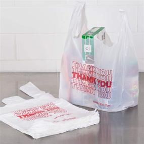 img 3 attached to 🛍️ Premium Quality Thank Bags: Reusable Plastic Grocery Solution