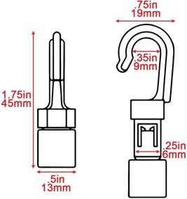 img 2 attached to 💪 Опоры на концах шок-корда от PARACORD PLANET - прочные крючки для бунги/шок-корда - идеальны для шнура диаметром 3/16 дюйма и создания индивидуальной растяжки бунги