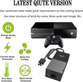 img 2 attached to 💡 Revamped Xbox Power Brick: KSW KINGDO Xbox One Power Supply for Microsoft Xbox One [Sole Newest Quietest 203W Version]