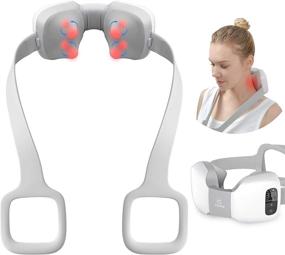 img 4 attached to 🧳 Portable Shiatsu Neck Massager with Heat for Effective Pain Relief on-the-go - Comfier Travel Neck Massager, 4 Modes, LCD Display - Ideal for Travel, Office, and Home Use - Perfect Gift for Men and Women