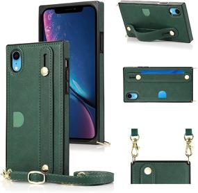 img 4 attached to 📱 KIHUWEY iPhone Xr Crossbody Wallet Case with Credit Card Holder - Protective Kickstand Cover Case 6.1 Inch Rose Gold