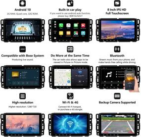 img 1 attached to 🚗 Новейший автомагнитола Eonon GA9480B 8 дюймов на Android 10 для Chevrolet/GMC/Buick | GPS навигация, разделенный экран, встроенная поддержка Apple Carplay, поддержка DSP
