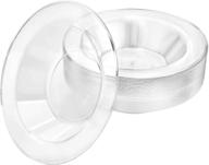 🍽️ premium quality heavyweight plastic bowls china like: ideal for weddings and parties - 14 oz. clear-value pack of 30 count logo