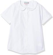 👚 stylish and comfortable: classroom girls' short sleeve peter pan blouse logo