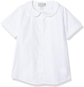 img 4 attached to 👚 Stylish and Comfortable: CLASSROOM Girls' Short Sleeve Peter Pan Blouse