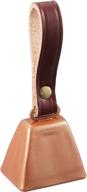 auburn leathercrafters country cow bell #2 medium with leather strap - perfect bell for dog collar logo