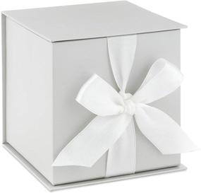 img 4 attached to 🎁 White Ribbon and Filler Small Gift Box with Lid by Hallmark