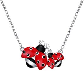 img 4 attached to Sterling Pendant Ladybug Necklace Friends