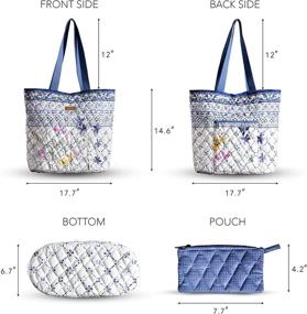 img 2 attached to 👜 Maison d’ Hermine Faience Cotton Shopping Bag: Chic, Sustainable and Spacious!