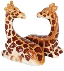 img 2 attached to 🦒 Premium Giraffe Magnetic Salt and Pepper Shakers by Pacific Giftware: Stylish and Functional