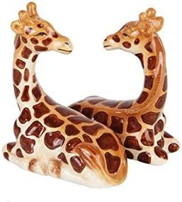 img 3 attached to 🦒 Premium Giraffe Magnetic Salt and Pepper Shakers by Pacific Giftware: Stylish and Functional