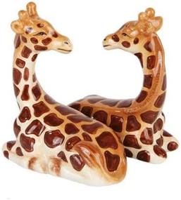 img 1 attached to 🦒 Premium Giraffe Magnetic Salt and Pepper Shakers by Pacific Giftware: Stylish and Functional