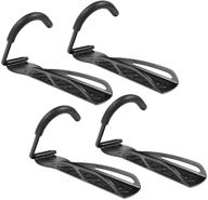 🚲 bike hanger, set of 4 vertical bike hooks - garage wall mount bicycles hanging rack storage system for indoor shed - heavy duty, holds up to 66 lb logo