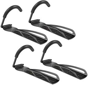 img 4 attached to 🚲 Bike Hanger, Set of 4 Vertical Bike Hooks - Garage Wall Mount Bicycles Hanging Rack Storage System for Indoor Shed - Heavy Duty, Holds Up to 66 lb