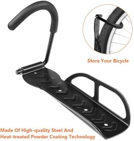 img 1 attached to 🚲 Bike Hanger, Set of 4 Vertical Bike Hooks - Garage Wall Mount Bicycles Hanging Rack Storage System for Indoor Shed - Heavy Duty, Holds Up to 66 lb