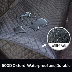 img 2 attached to 🐾 Vailge Waterproof Bench Dog Car Seat Cover - Heavy-Duty & Nonslip Back Seat Cover for Dogs - Washable & Compatible with Cars, Trucks & SUVs