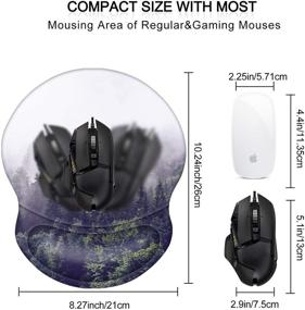 img 3 attached to 🌲 Elevate Your Comfort and Performance with iCasso Ergonomic Mouse Pad - Forest Theme: Gel Wrist Rest Support, Non-Slip, Pain Relief, Perfect for Office, Home, and Gaming