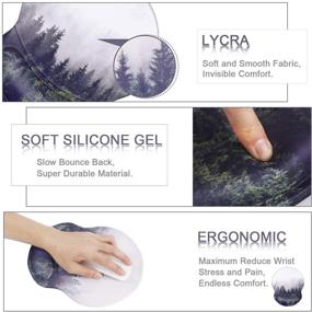 img 2 attached to 🌲 Elevate Your Comfort and Performance with iCasso Ergonomic Mouse Pad - Forest Theme: Gel Wrist Rest Support, Non-Slip, Pain Relief, Perfect for Office, Home, and Gaming
