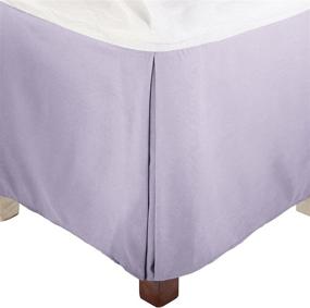 img 1 attached to 🛏️ Elegant Comfort 1500 Thread Count Wrinkle & Fade Resistant Queen Size Egyptian Quality Bed Skirt / Dust Ruffle with 14inch Pleated Tailored Drop in Beautiful Lilac Shade