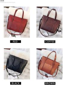 img 2 attached to 👜 Chic and Spacious Leather Shoulder Satchel for Women - Ideal Handbags & Wallets in Hobo Bag Style