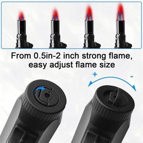 img 2 attached to 🔥 JETPRO 4 Jet Lighter Torch: Prefilled, Rotatable Nozzle, Red Flame - Perfect for Grill BBQ and Camping!