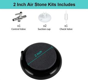 img 2 attached to 🐠 Hygger Aquarium Air Stone Kit: Fish Tank Bubbler Set for Hydroponics, Round Air Disk with Small Bubbles for Ultra-High Dissolved Oxygen Diffusion