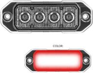 🔴 high-intensity speedtech lights z-4 tir 12w led strobe light for emergency vehicles and service trucks - red/red logo