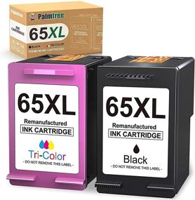 img 4 attached to Поддельные чернильные картриджи Palmtree для HP 65XL/65 XL - Совместимы с моделями Envy & DeskJet (1 черный, 1 цвет)