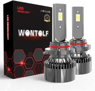 🔦 wontolf hb3 led headlight bulbs 9005 high beam - 110w 18000lm super bright 6000k cool white conversion kit with adjustable beam angle and csp chips, high power performance logo