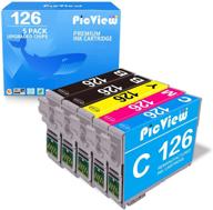 ⚡ picview remanufactured 126 ink cartridge replacement for epson 126 t126 - compatible with workforce 435 520 545 635 645 wf-3520 wf-3530 wf-3540 wf-7010 wf-7510 wf-7520 stylus nx430 printer, 5 pack logo