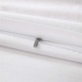 img 1 attached to 🛏️ Bedsure Набор белого чехла на односпальное диванное покрывало - 100% вымытый хлопковый комфортер (включает 1 чехол на диванное покрывало + 2 наволочки)