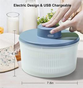 img 1 attached to Electric Salad Spinner Vegetable Rechargeable