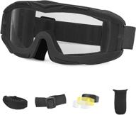 🔥 ultimate protection: airsoft goggles anti fog - tactical safety military glasses for paintball, shooting, and hunting with 3 interchangeable lenses logo