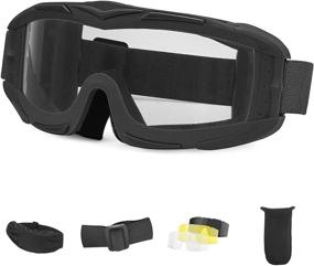 img 4 attached to 🔥 Ultimate Protection: Airsoft Goggles Anti Fog - Tactical Safety Military Glasses for Paintball, Shooting, and Hunting with 3 Interchangeable Lenses