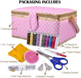 img 2 attached to 🧵 eZAKKA Sewing Basket - Organize and Store Your Sewing Kit Accessories in Style!